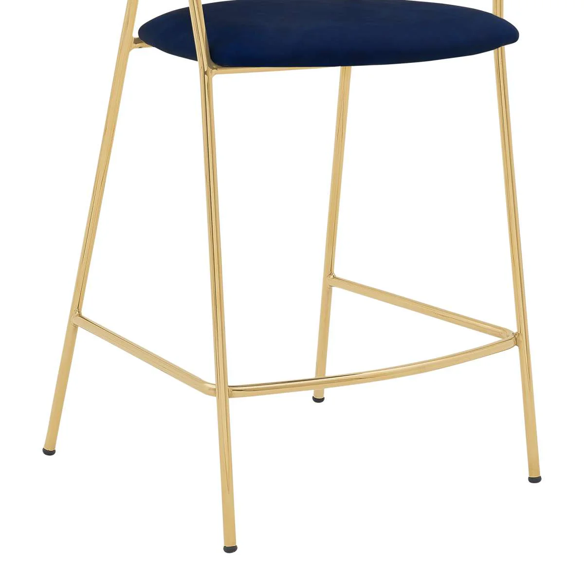 Nara 26" Gray Faux Leather and Metal Counter Height Bar Stool By Armen Living - Image 11