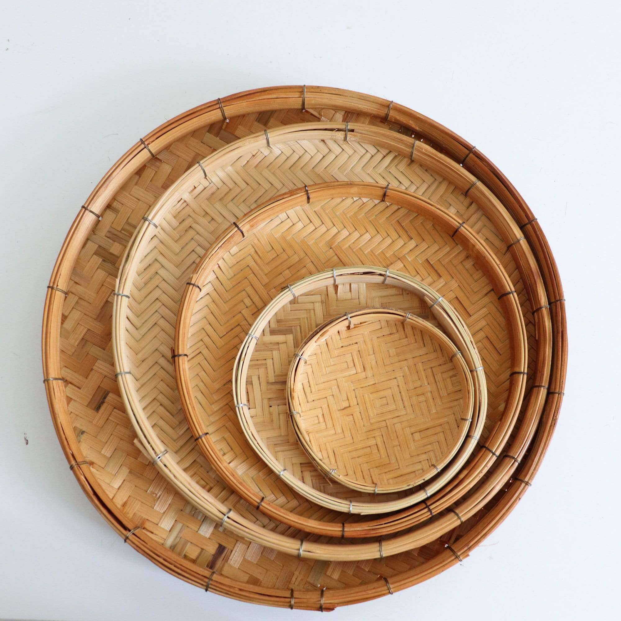 Nara - Bamboo Wall Hanging Art  Decor Set Of 5 By Thaihome - Image 2