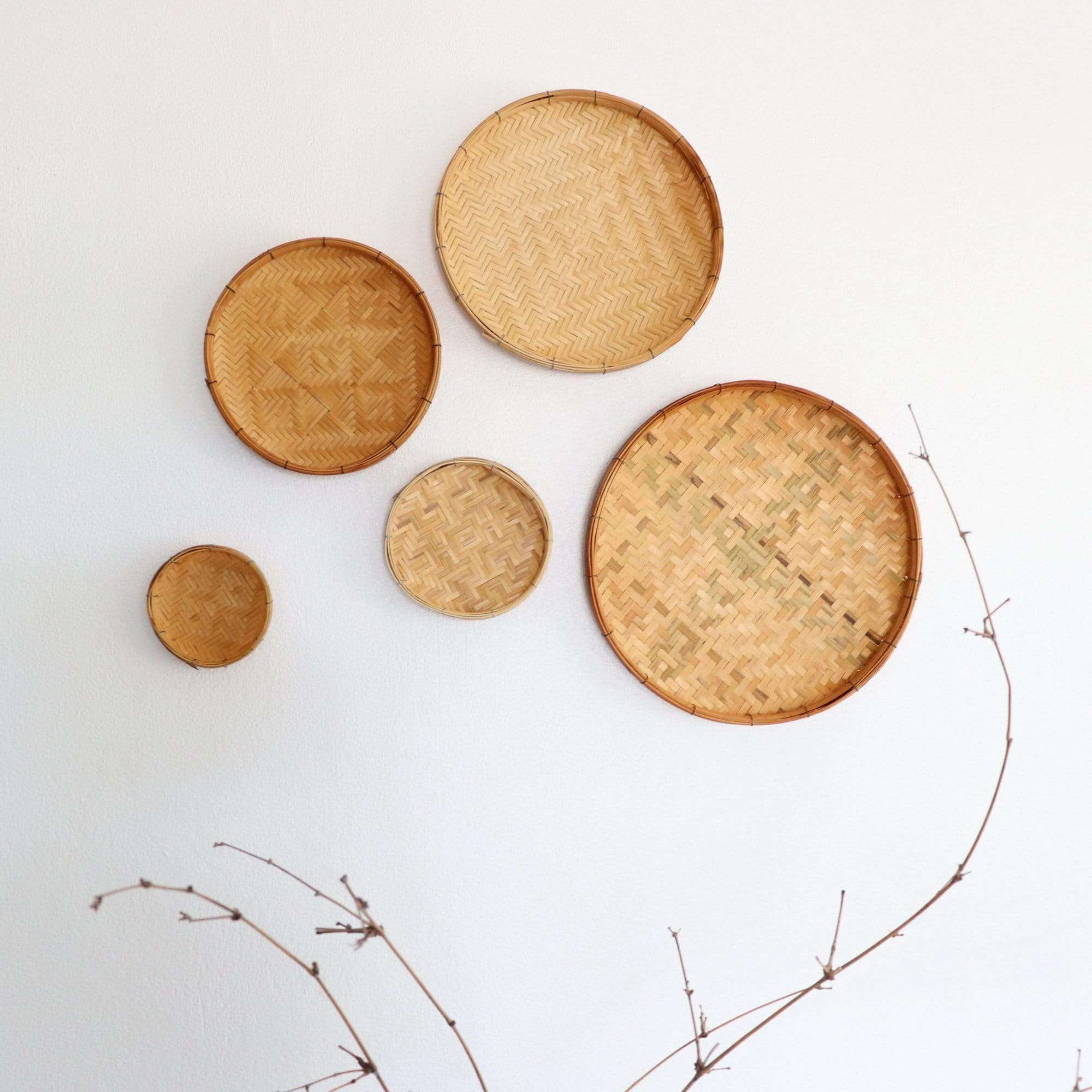 Nara - Bamboo Wall Hanging Art  Decor Set Of 5 By Thaihome - Image 4