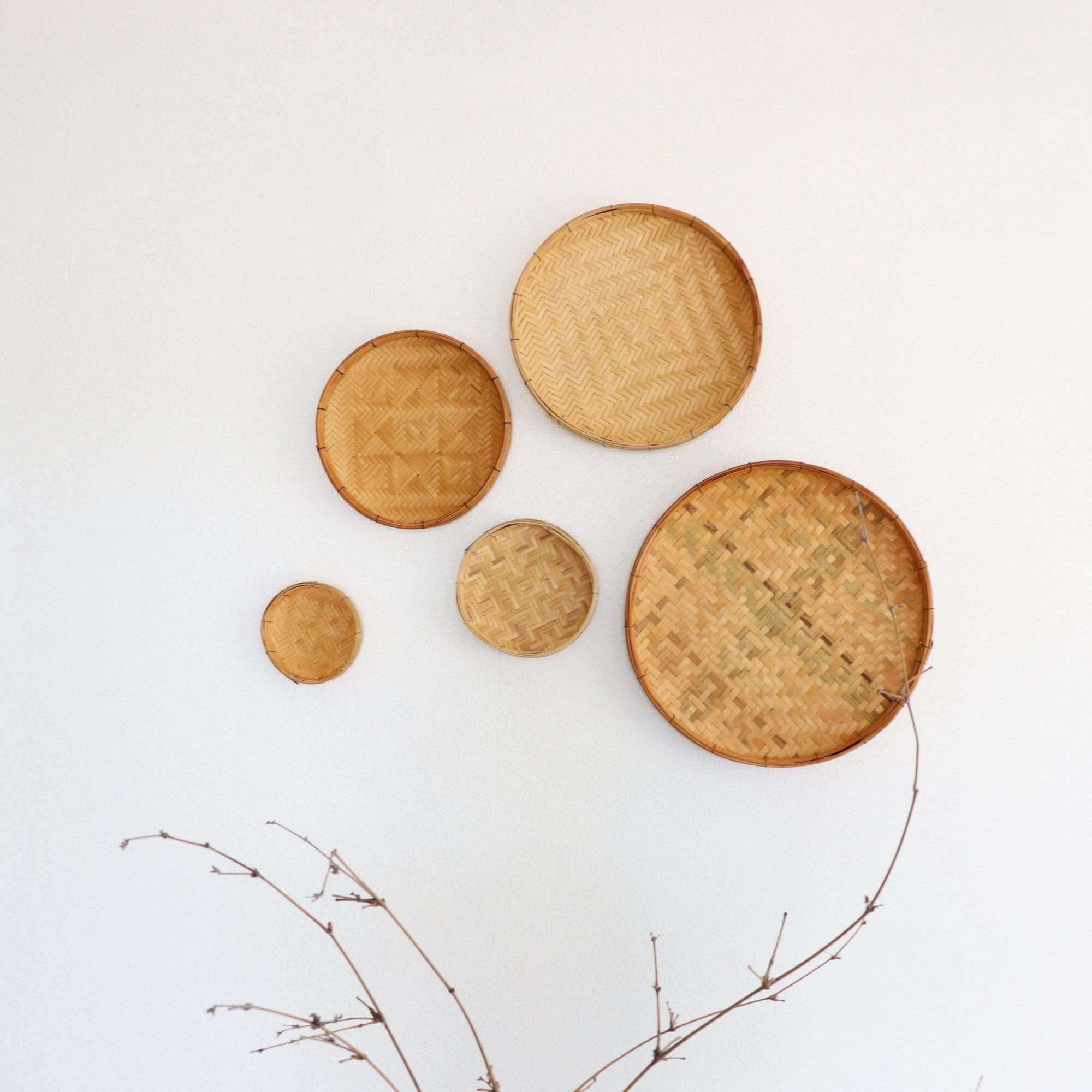 Nara - Bamboo Wall Hanging Art  Decor Set Of 5 By Thaihome - Image 5