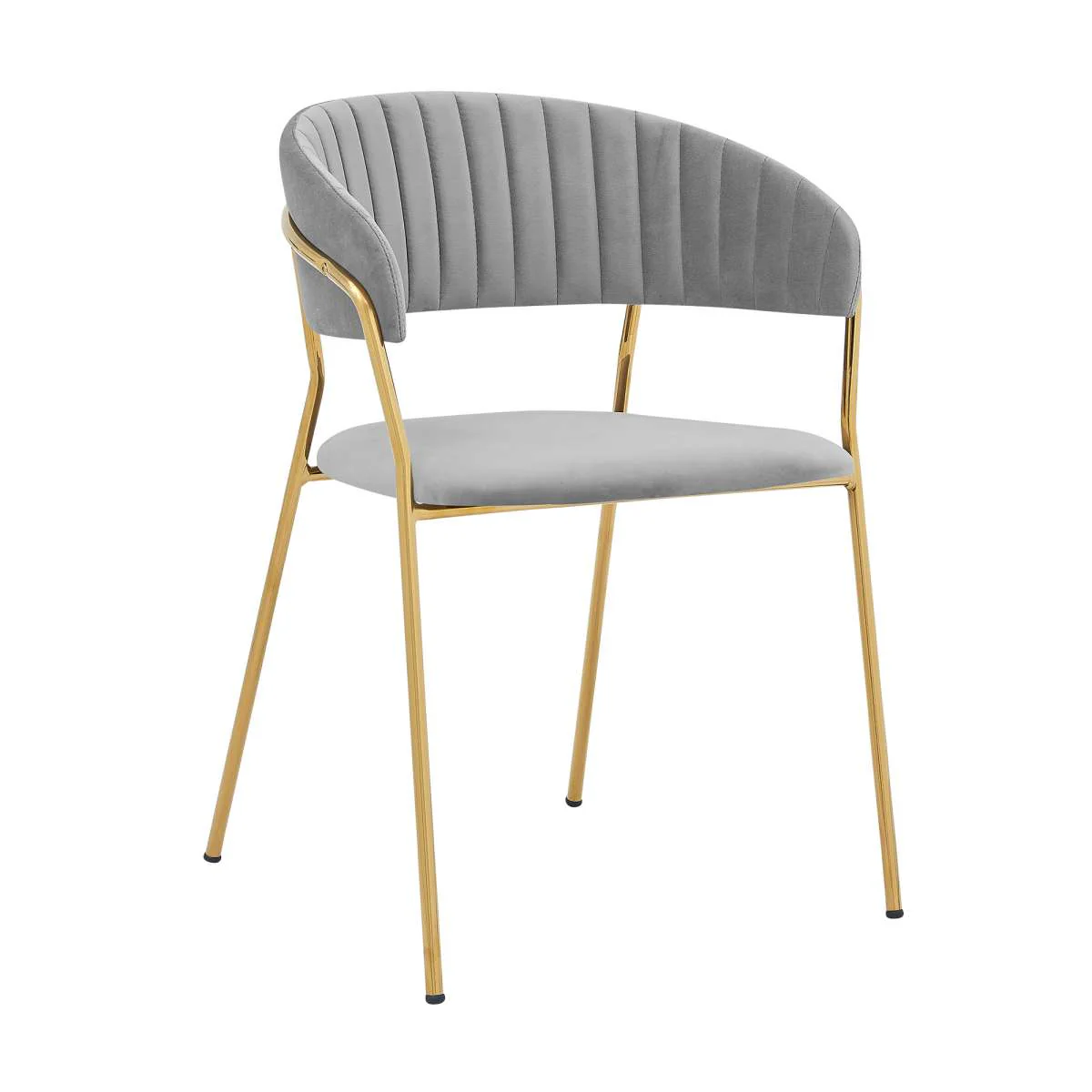 Nara Modern Gray Faux Leather and Metal Dining Room Chairs - Set of 2 By Armen Living - Image 12