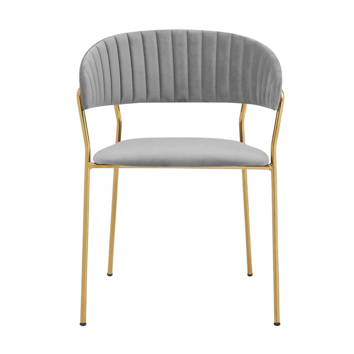 Nara Modern Gray Faux Leather and Metal Dining Room Chairs - Set of 2 By Armen Living - Image 13
