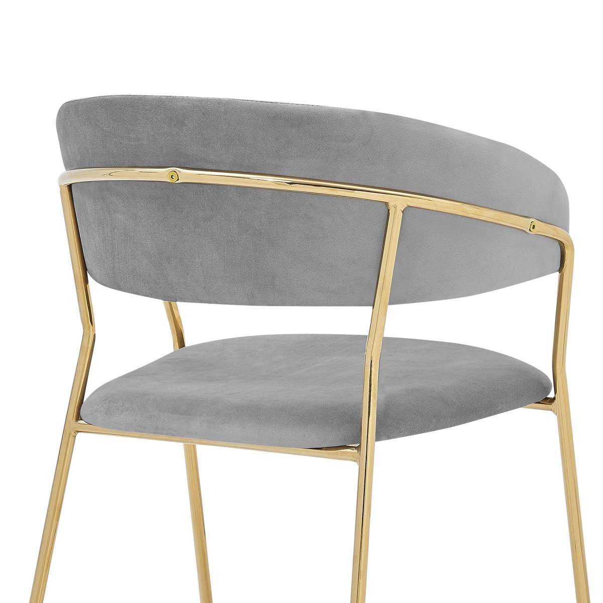 Nara Modern Gray Faux Leather and Metal Dining Room Chairs - Set of 2 By Armen Living - Image 16