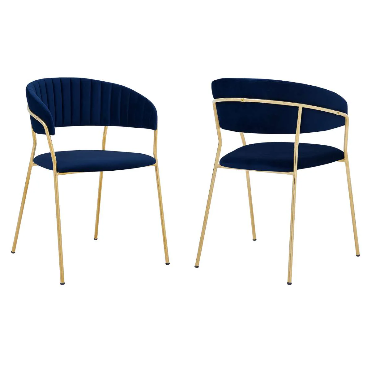 Nara Modern Gray Faux Leather and Metal Dining Room Chairs - Set of 2 By Armen Living - Image 6