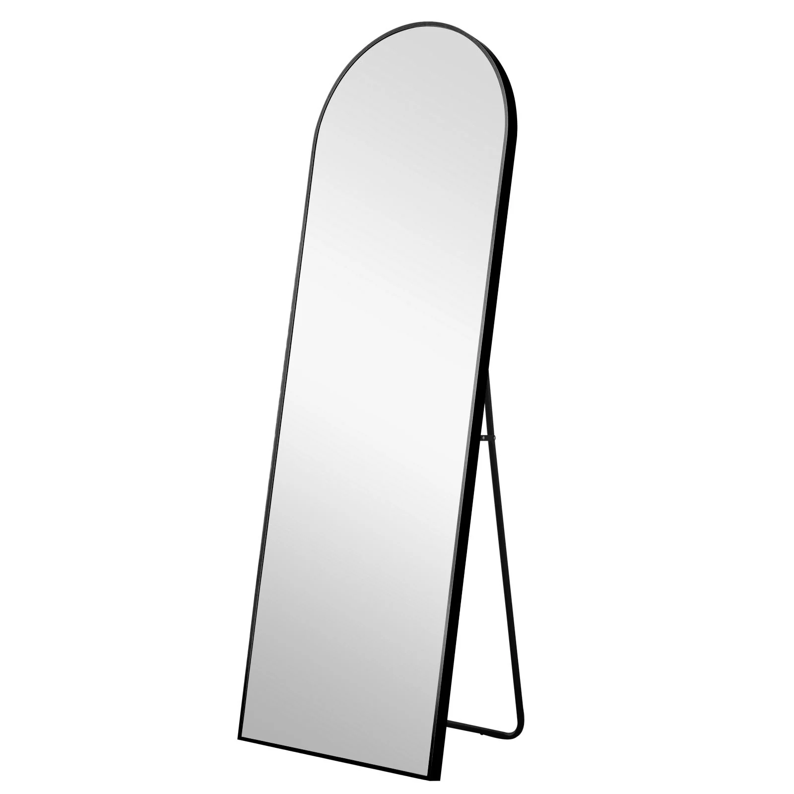 Narrow Gold Arched Full-length Floor Mirror with Stand By Homeroots - Image 5