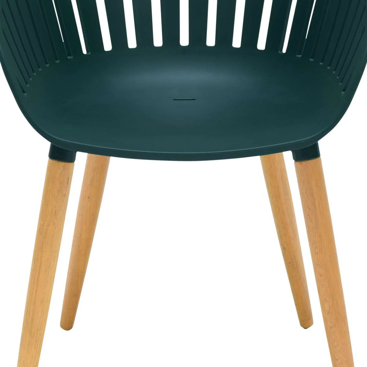 Nassau Outdoor Green Dining Chair with Eucalyptus Wood Legs - Set of 2 By Armen Living - Image 7