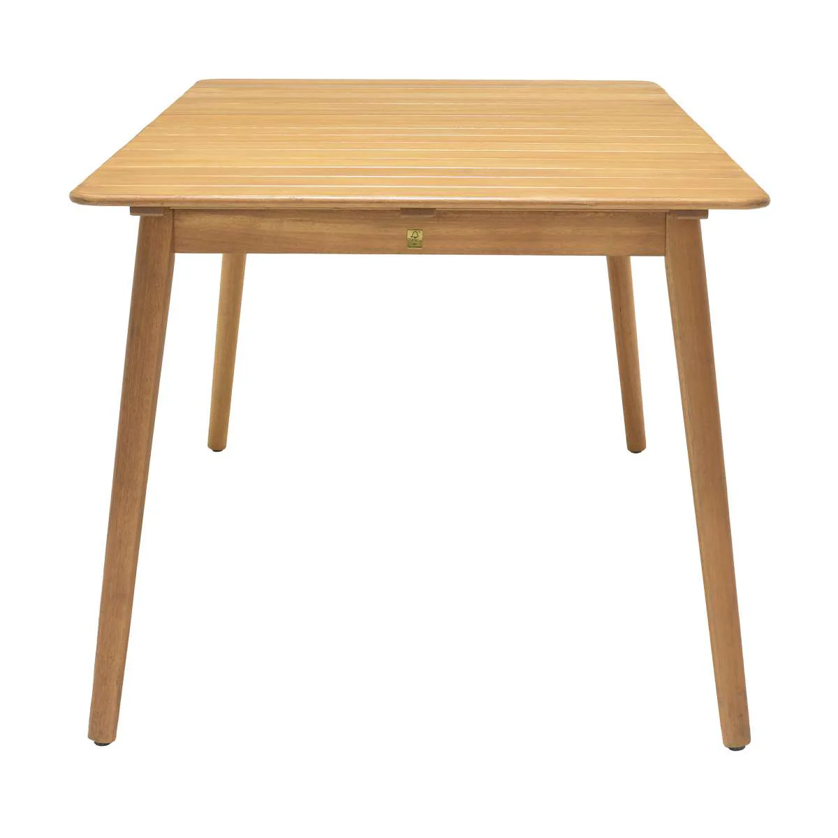Nassau Outdoor Rectangle Dining Table in Natural Wood Finish By Armen Living - Image 6