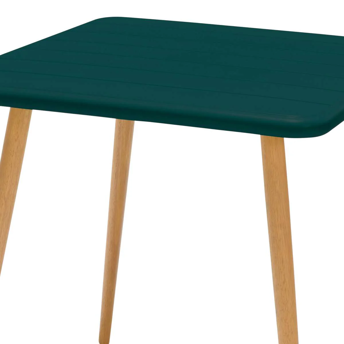 Nassau Square Outdoor Green Eucalyptus Dining Table By Armen Living - Image 4