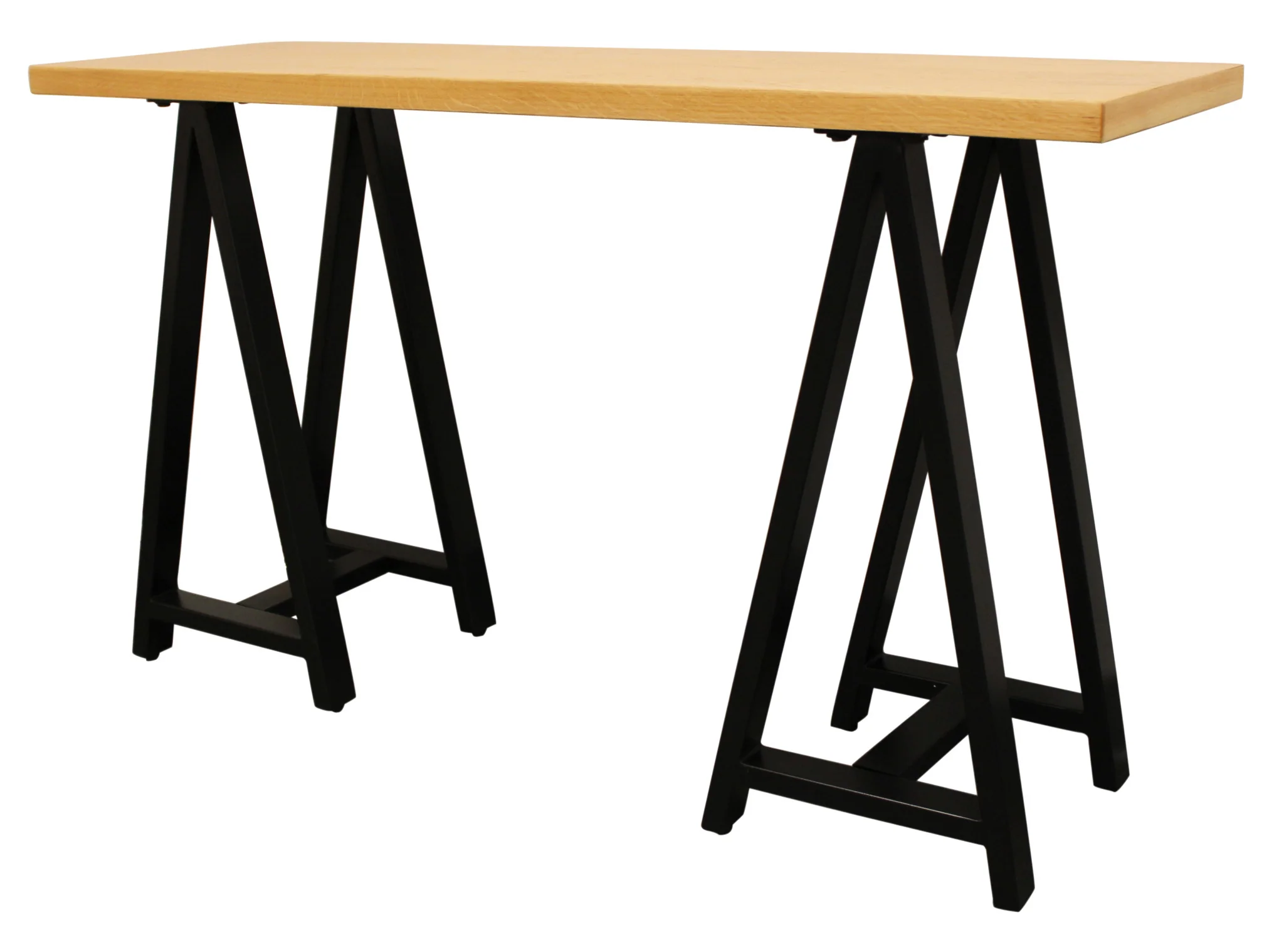 Natural and Black Solid Wood A Frame Console Table By Homeroots - Image 2