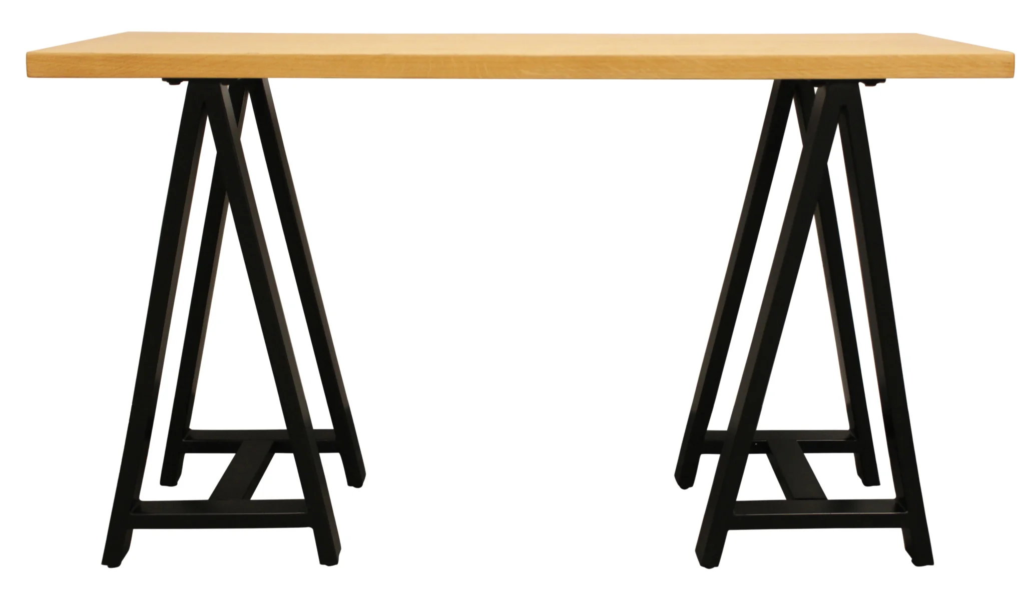 Natural and Black Solid Wood A Frame Console Table By Homeroots - Image 3