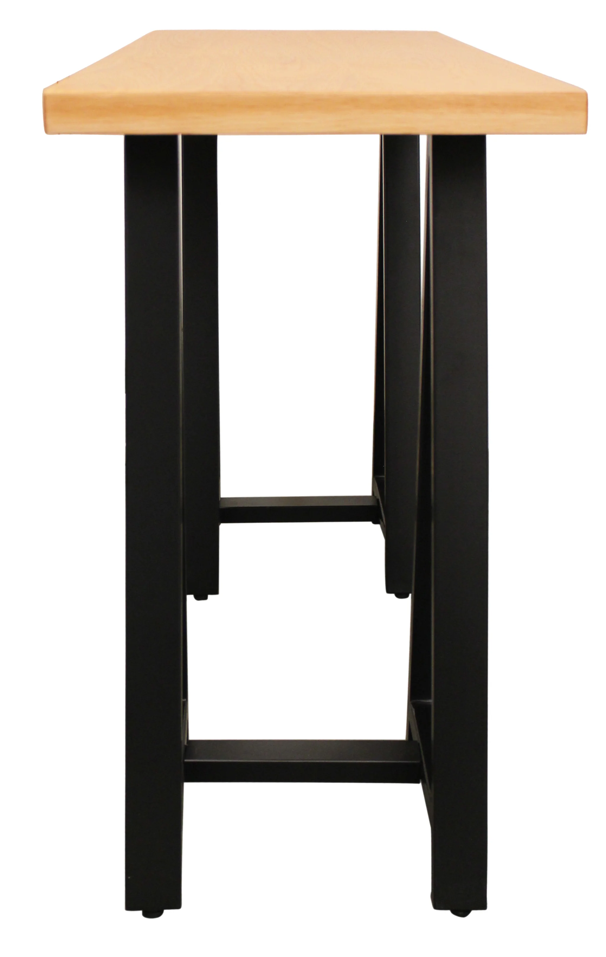 Natural and Black Solid Wood A Frame Console Table By Homeroots - Image 4