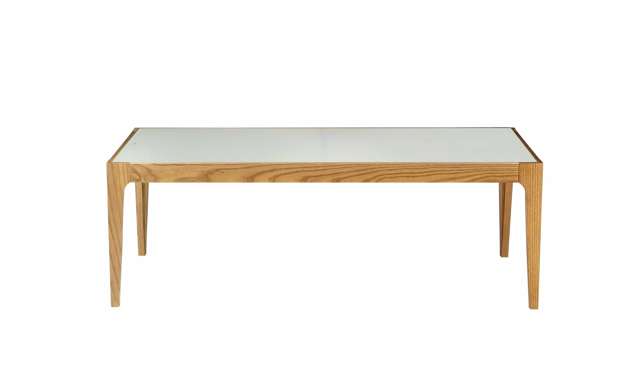 Natural And Frost Glass Coffee Table By Homeroots - Image 2