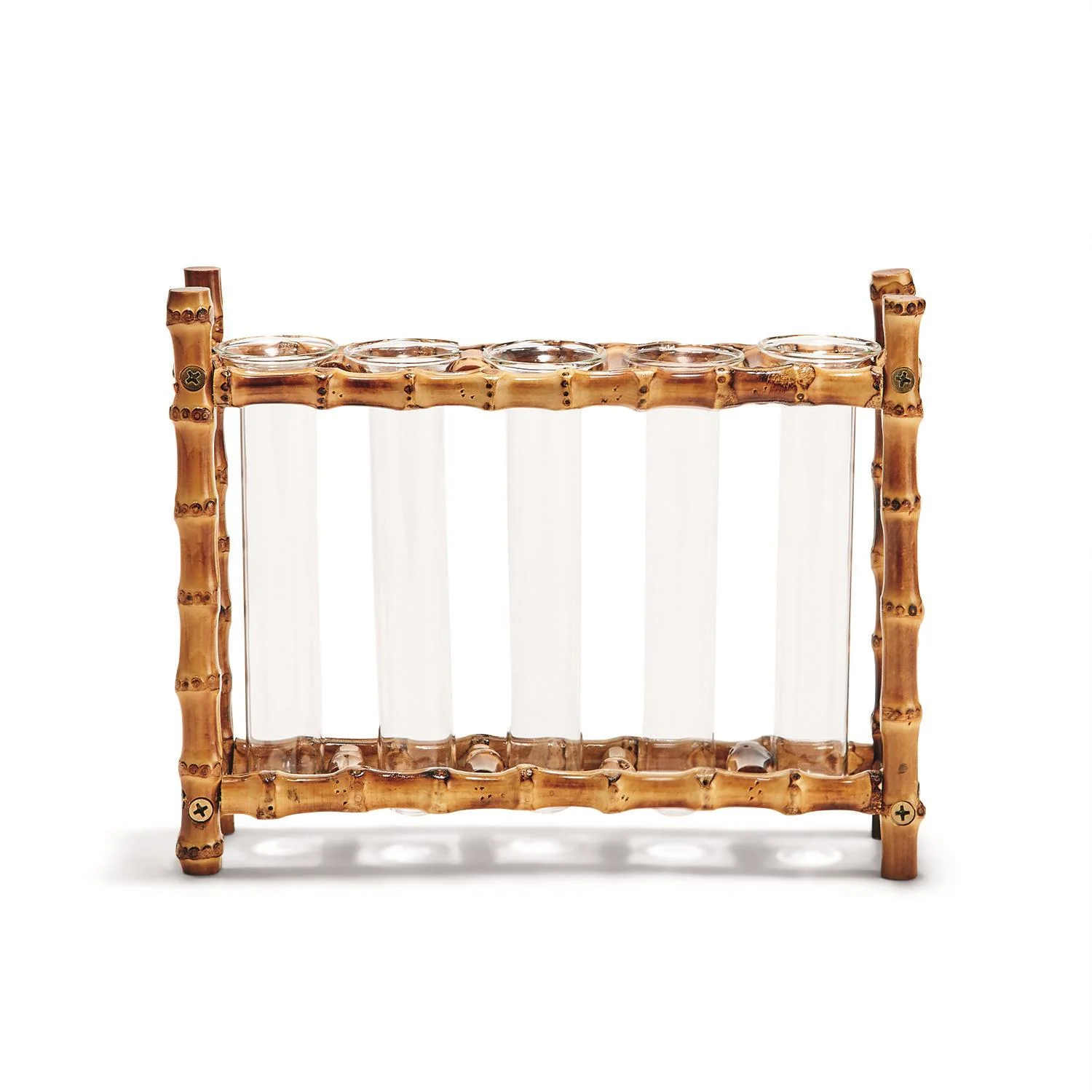 Natural Bamboo Vase Includes 5 Glass Tubes In One Set By Tozai Home - Image 2