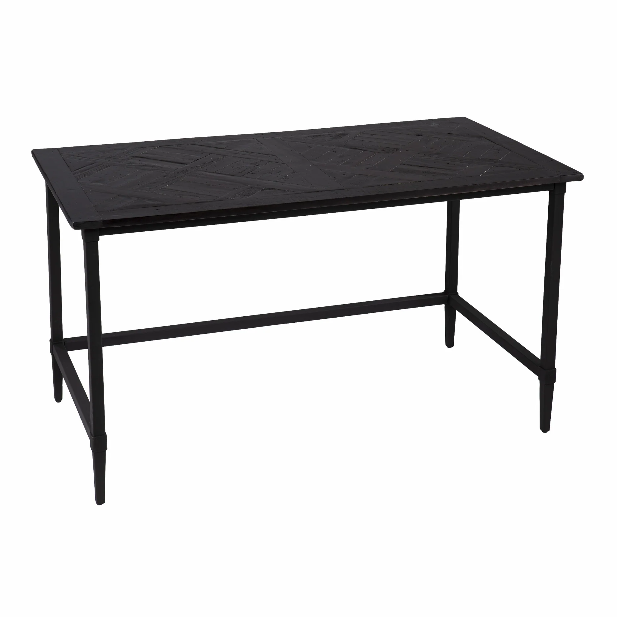 Natural Black Reclaimed Wood Desk By Homeroots - Image 4