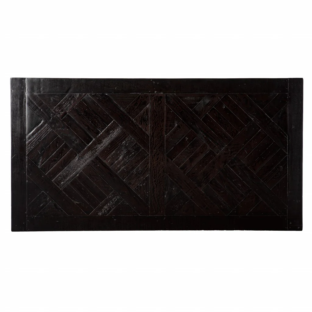 Natural Black Reclaimed Wood Desk By Homeroots - Image 7