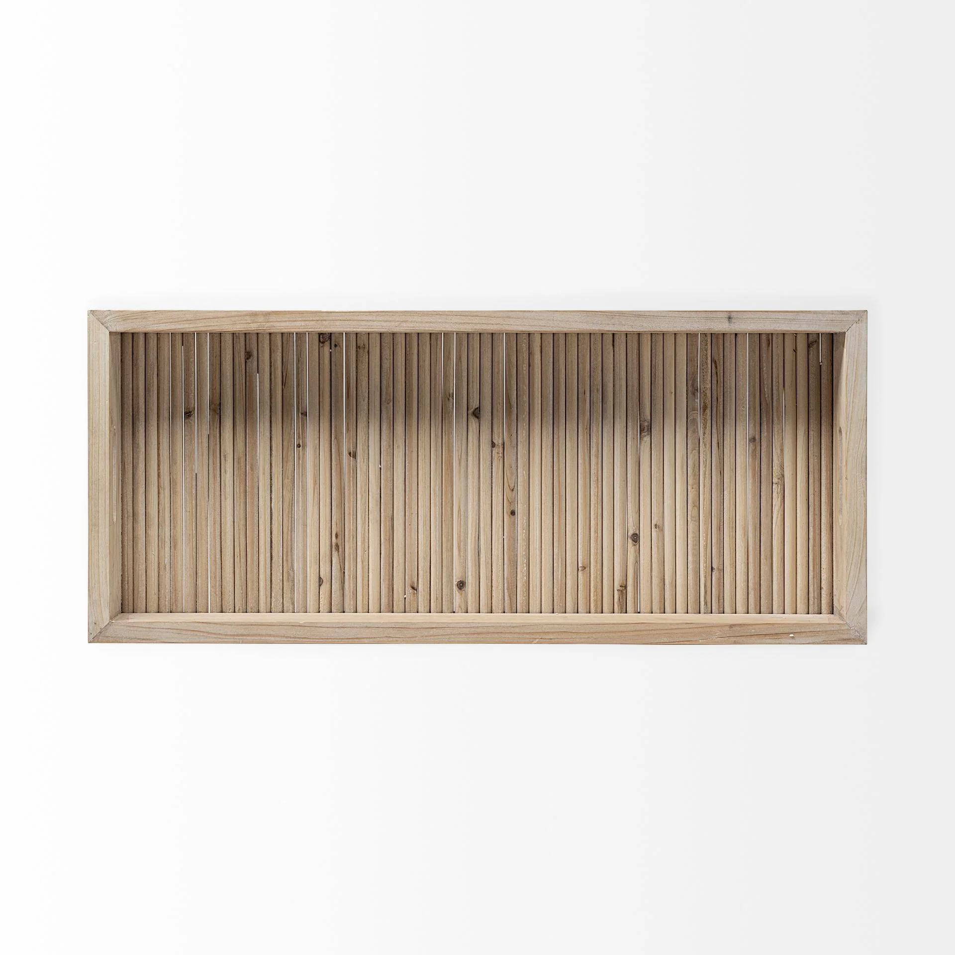 Natural Blonde Wood With Coastal Inspired Tray By Homeroots - Image 3