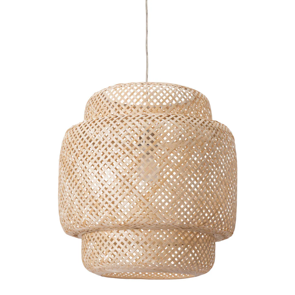 Natural Boho Weave Ceiling Lamp By Homeroots - Image 2