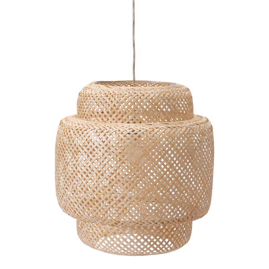 Natural Boho Weave Ceiling Lamp By Homeroots - Image 5