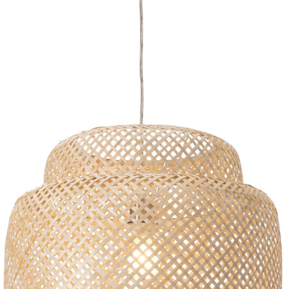 Natural Boho Weave Ceiling Lamp By Homeroots - Image 8