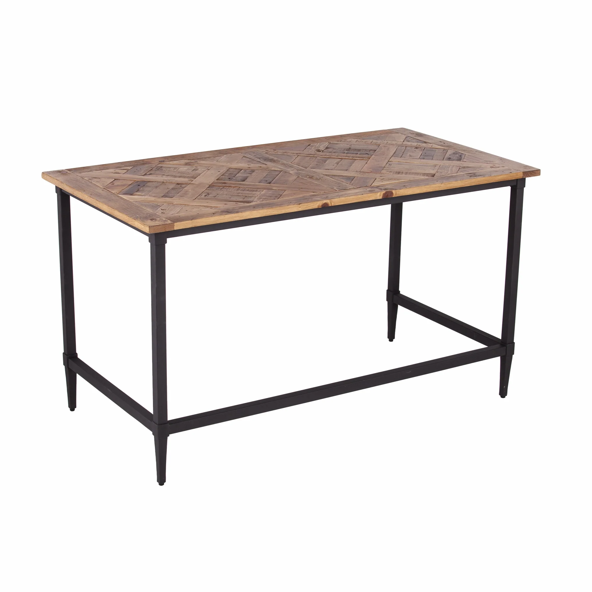 Natural Brown Reclaimed Wood Desk By Homeroots - Image 8