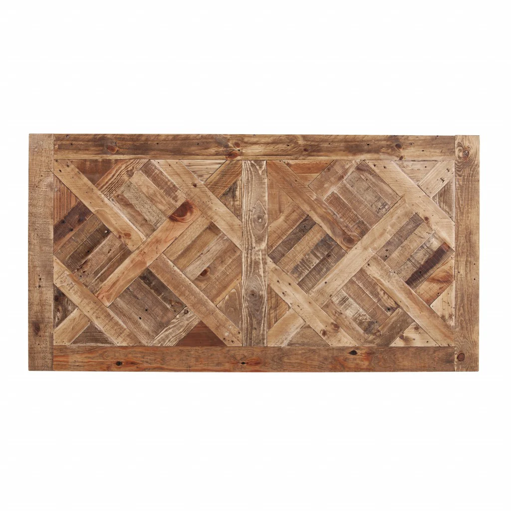 Natural Brown Reclaimed Wood Desk By Homeroots - Image 9
