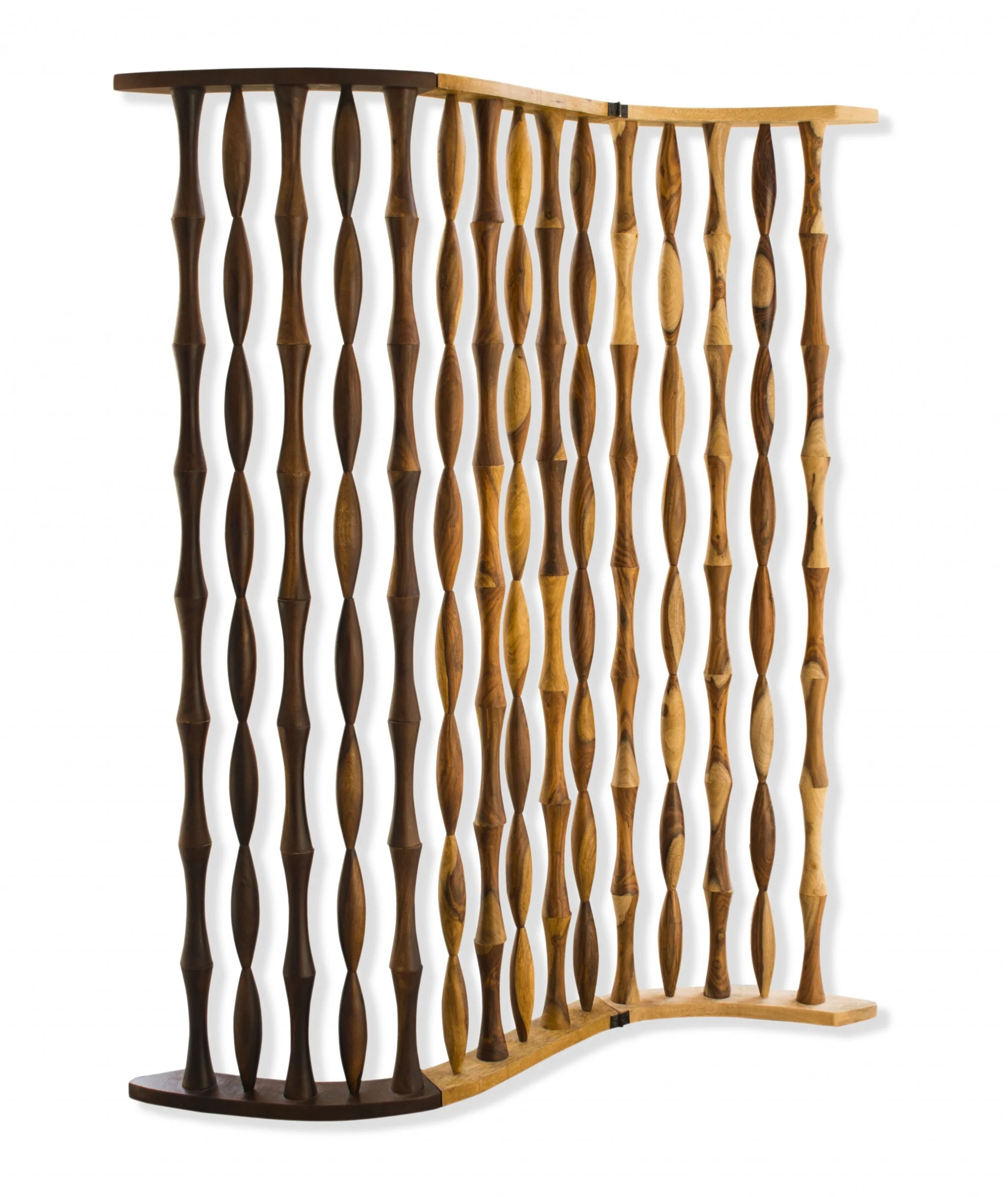 Natural Brown Wood Screen By Homeroots - Image 2