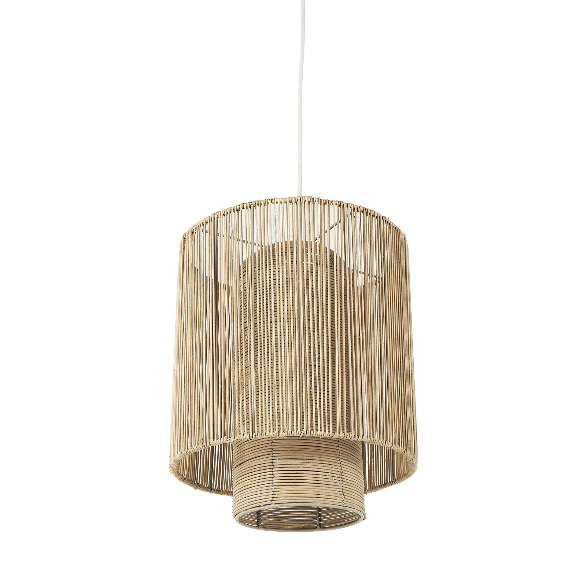 Natural Cane Cylindrical Hanging Pendant Light By Homeroots - Image 2