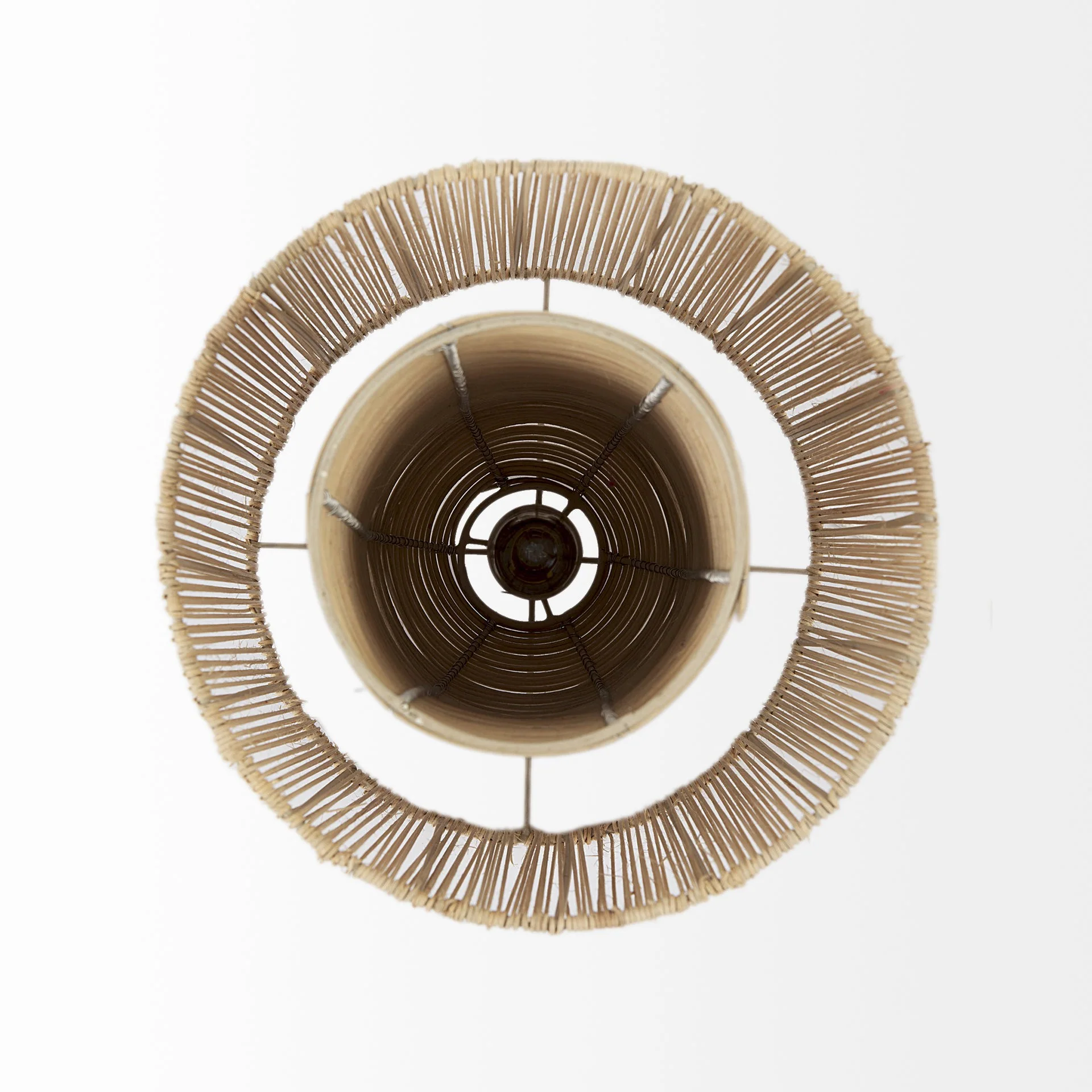 Natural Cane Cylindrical Hanging Pendant Light By Homeroots - Image 9