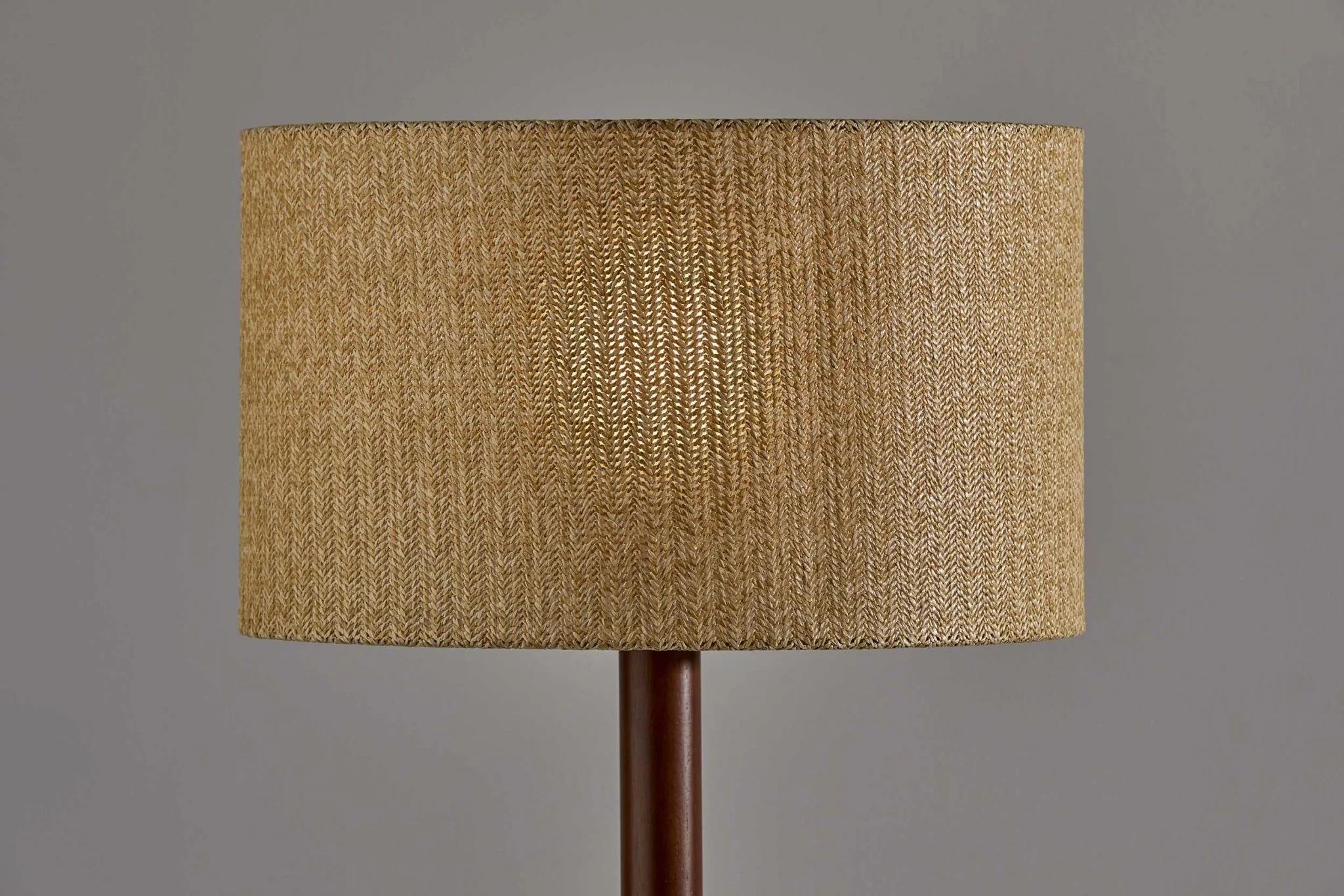 Natural Chunky Tripod Floor Lamp With Walnut Wood By Homeroots - Image 3