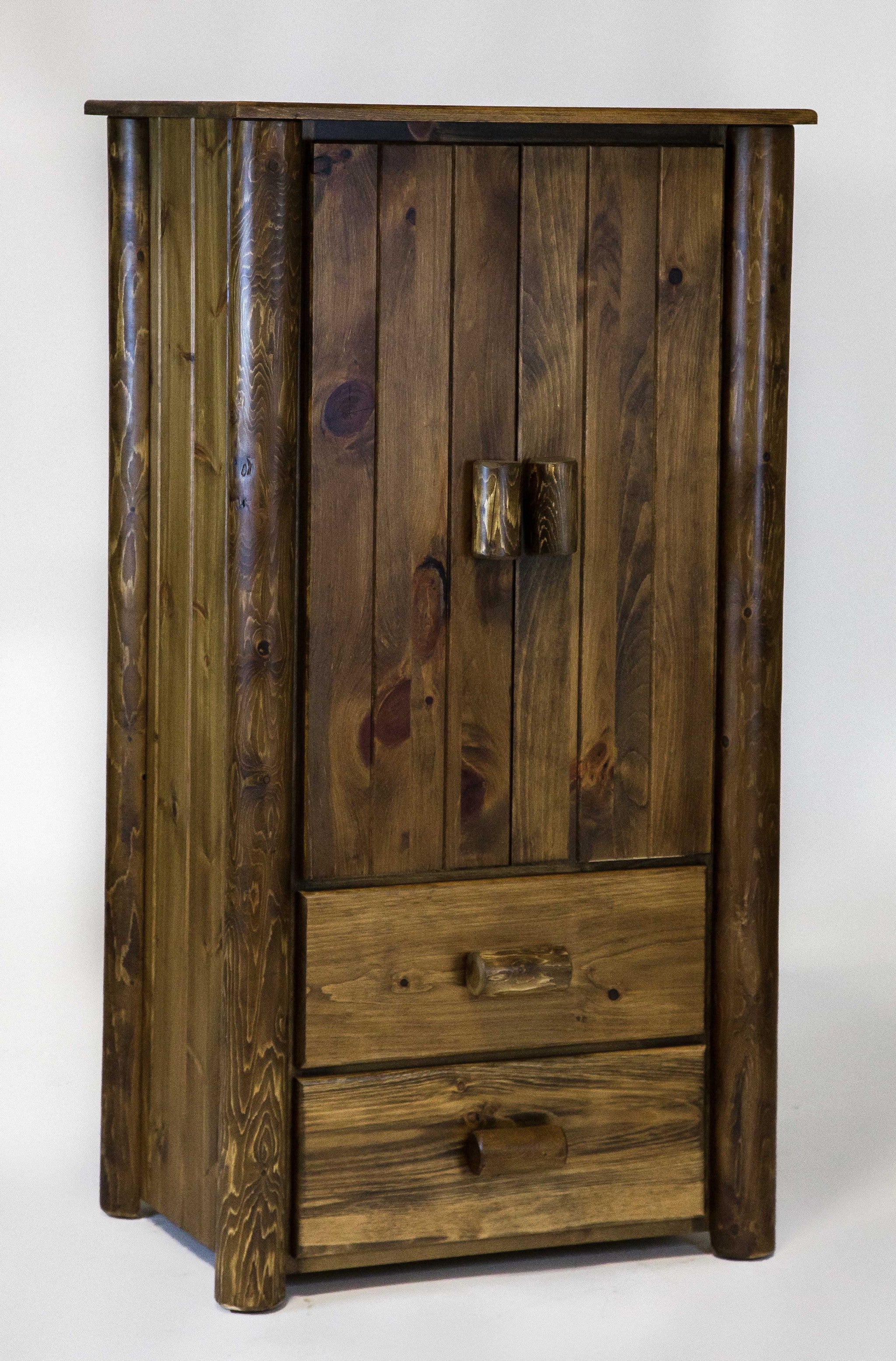 Natural Clear Finish All Wood Armoire By Homeroots - Image 10