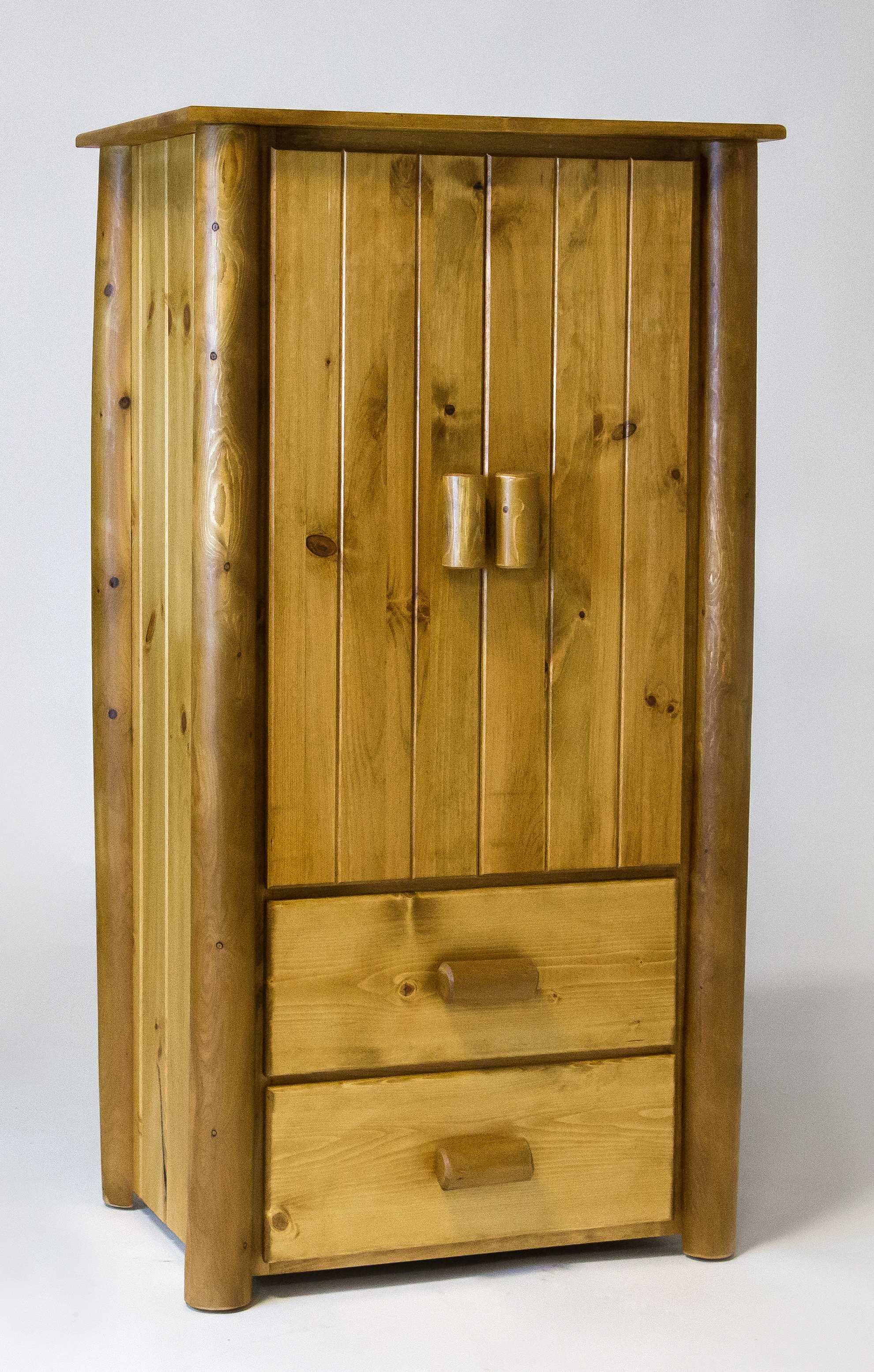 Natural Clear Finish All Wood Armoire By Homeroots - Image 6