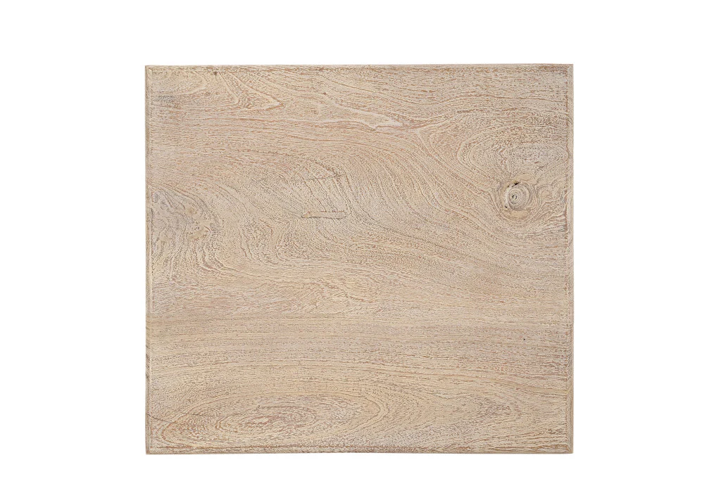 Natural Distressed Solid Wood Square End Table By Homeroots - Image 4