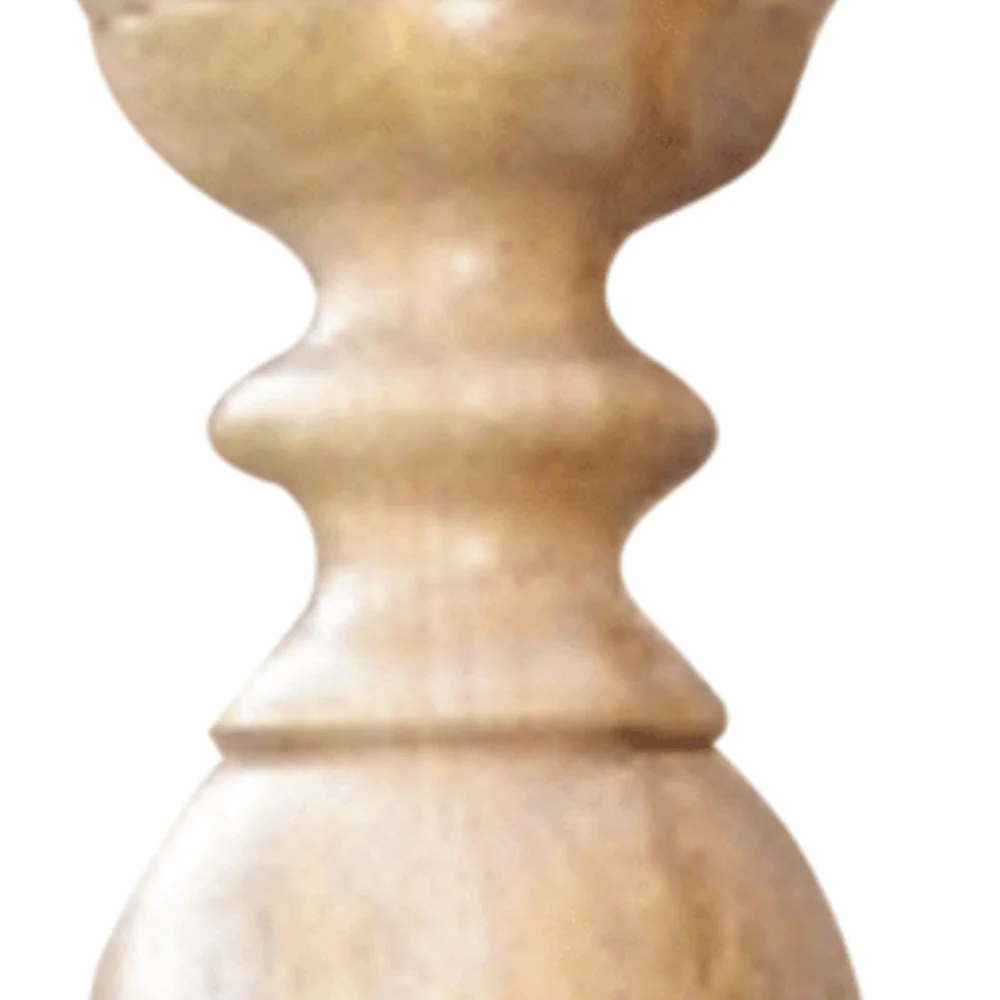 Natural Floor Solid Wood Candle Holder By Homeroots - Image 3