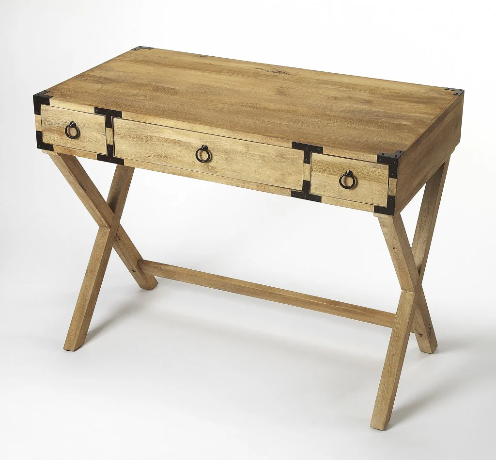 Natural Mango Writing Desk By Homeroots - Image 2