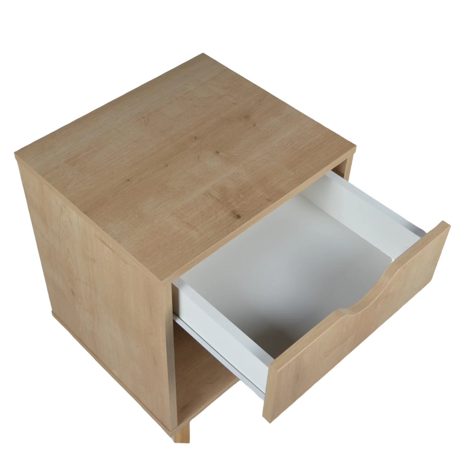 Natural One Drawer Nightstand By Homeroots - Image 3
