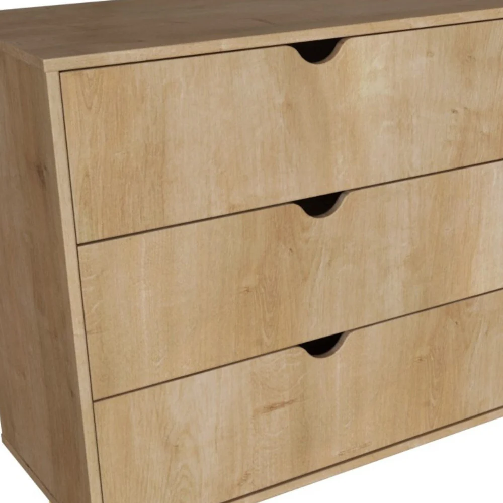 Natural Six Drawer Double Dresser By Homeroots - Image 5