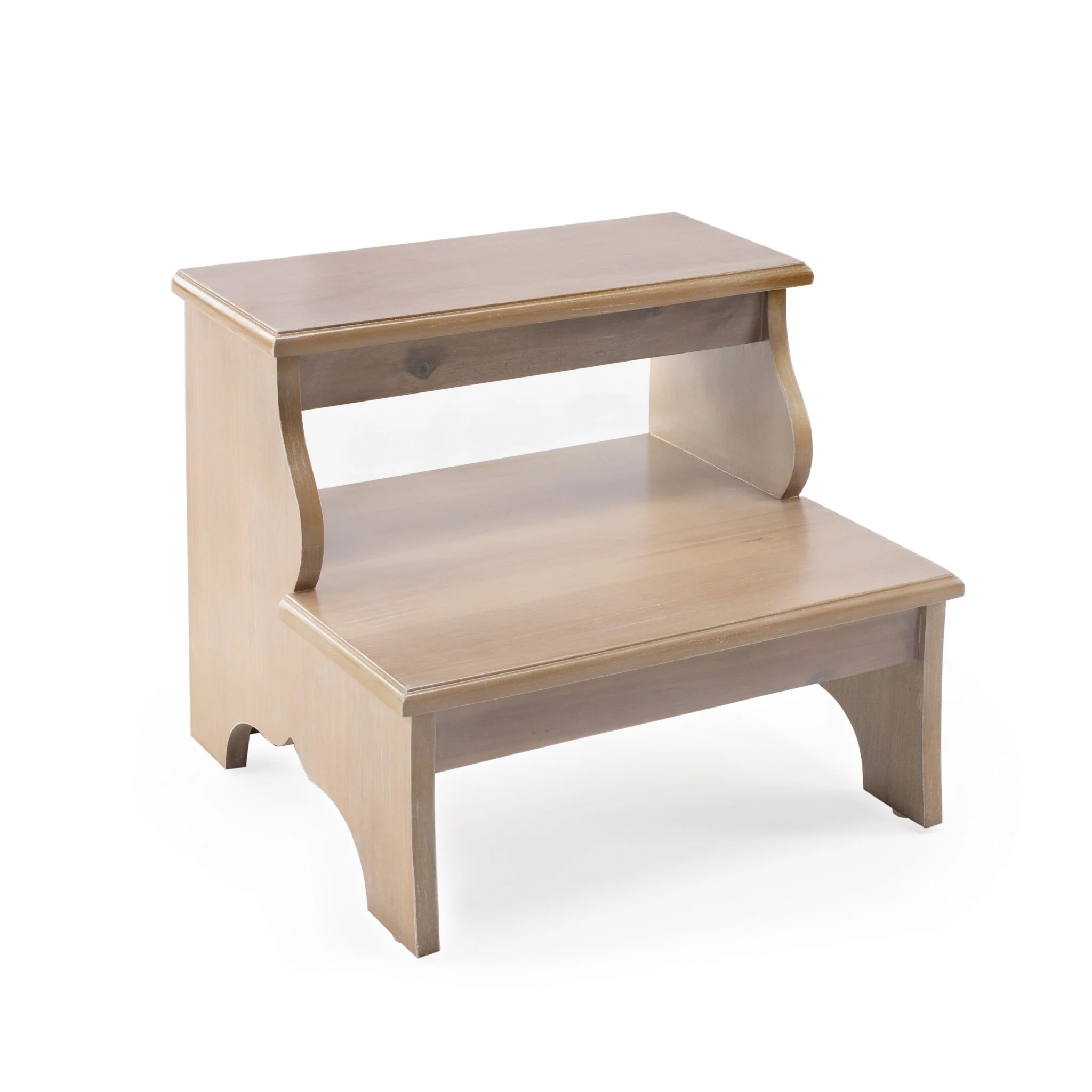 Natural Solid Wood and Solid and Manufactured Wood Backless Bar Chair By Homeroots - Image 2