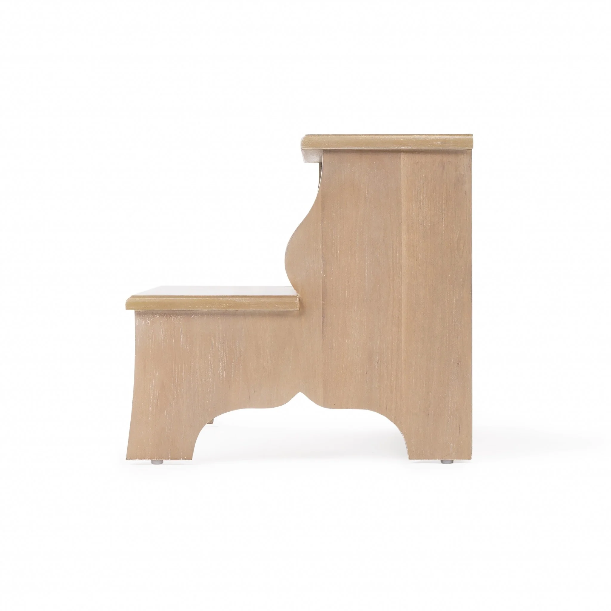 Natural Solid Wood and Solid and Manufactured Wood Backless Bar Chair By Homeroots - Image 3