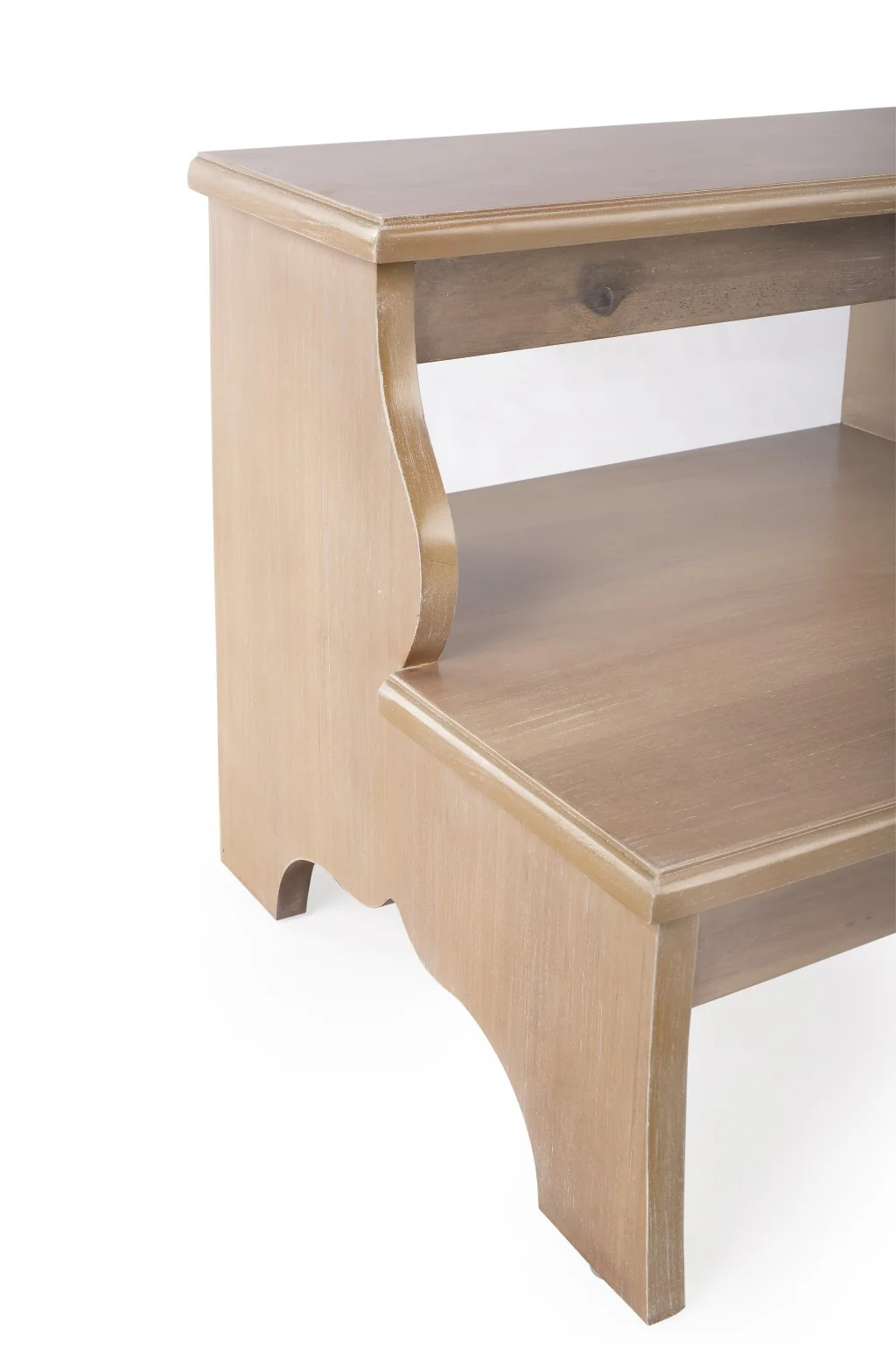 Natural Solid Wood and Solid and Manufactured Wood Backless Bar Chair By Homeroots - Image 4