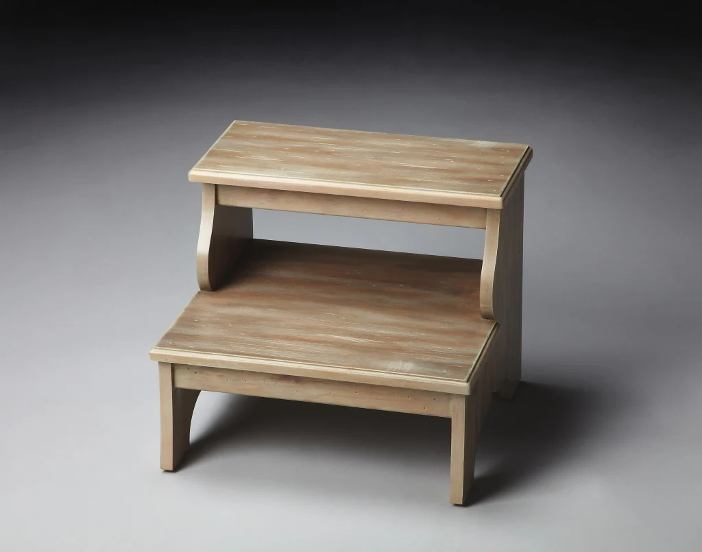 Natural Solid Wood and Solid and Manufactured Wood Backless Bar Chair By Homeroots - Image 6
