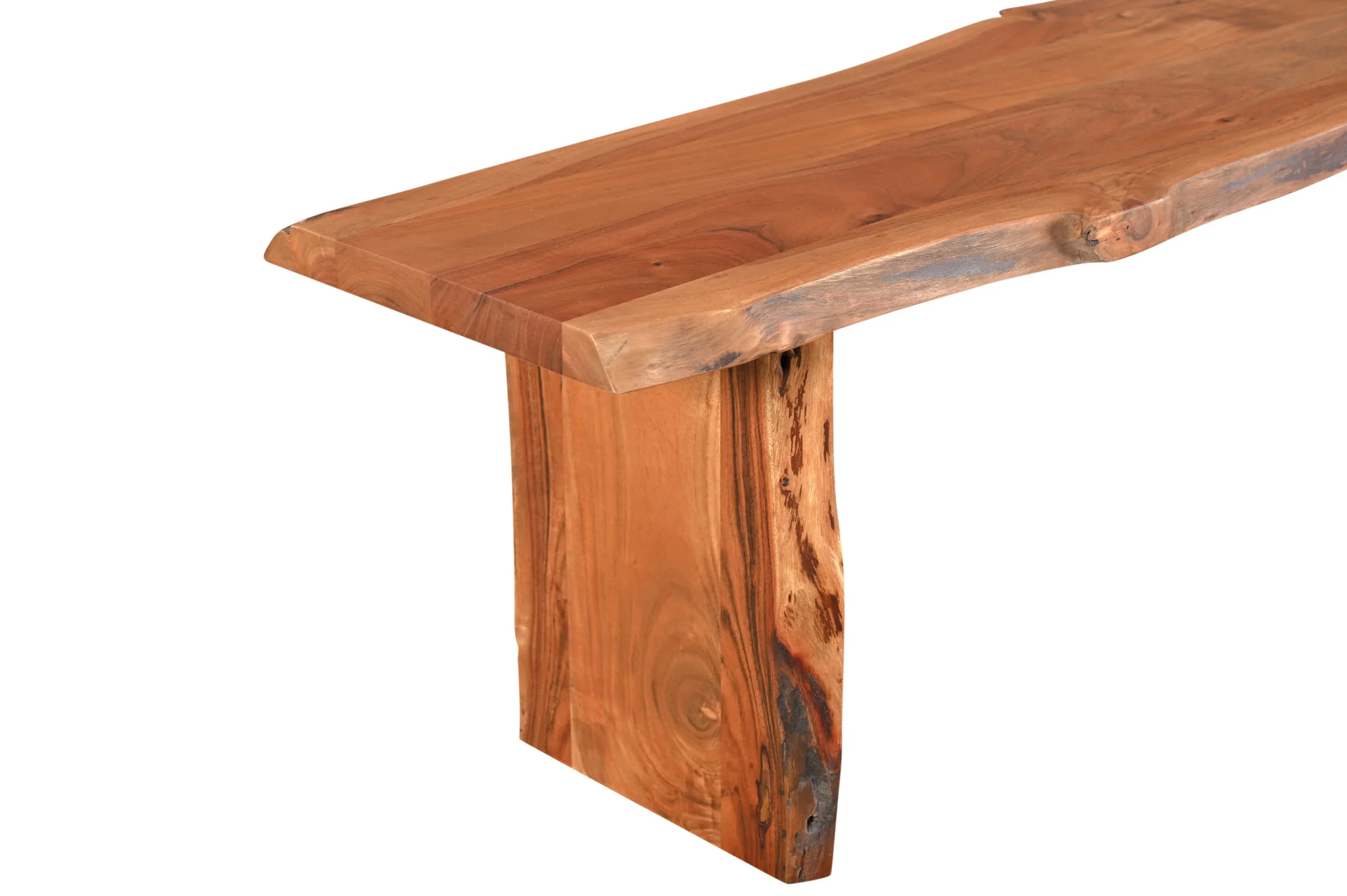 Natural Solid Wood Dining Bench By Homeroots - Image 4