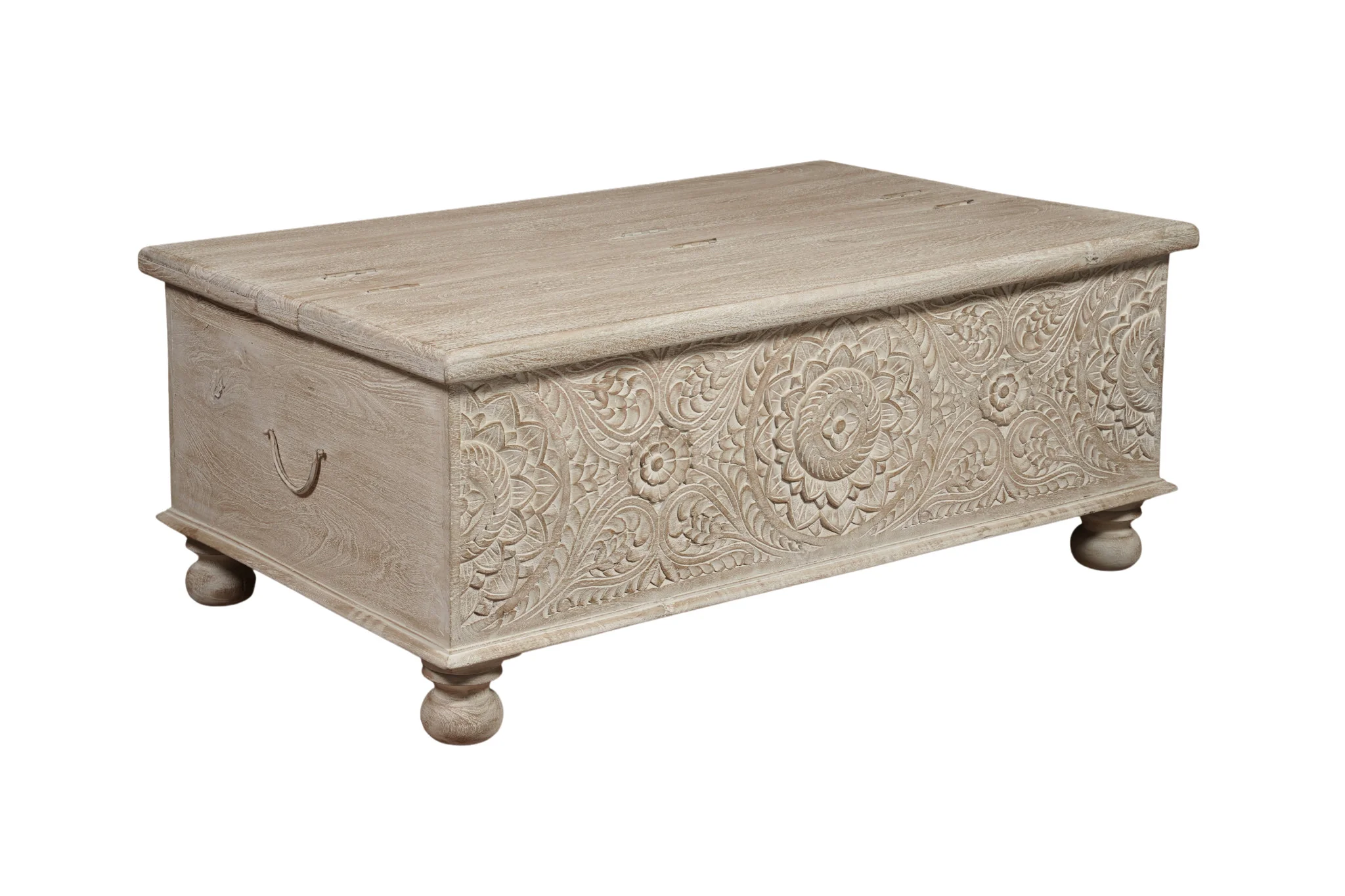 Natural Solid Wood Distressed Lift Top Coffee Table By Homeroots - Image 2
