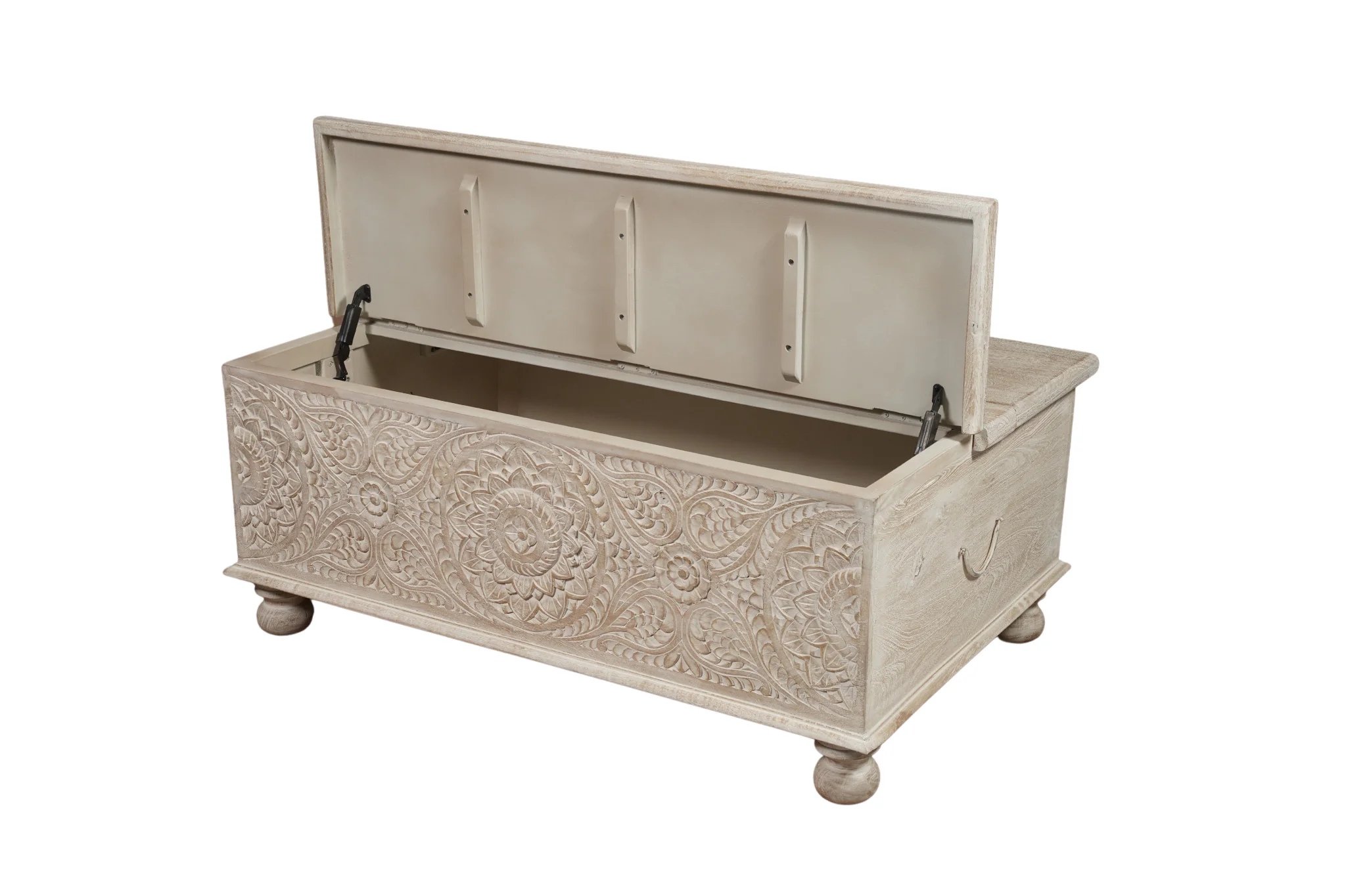 Natural Solid Wood Distressed Lift Top Coffee Table By Homeroots - Image 5