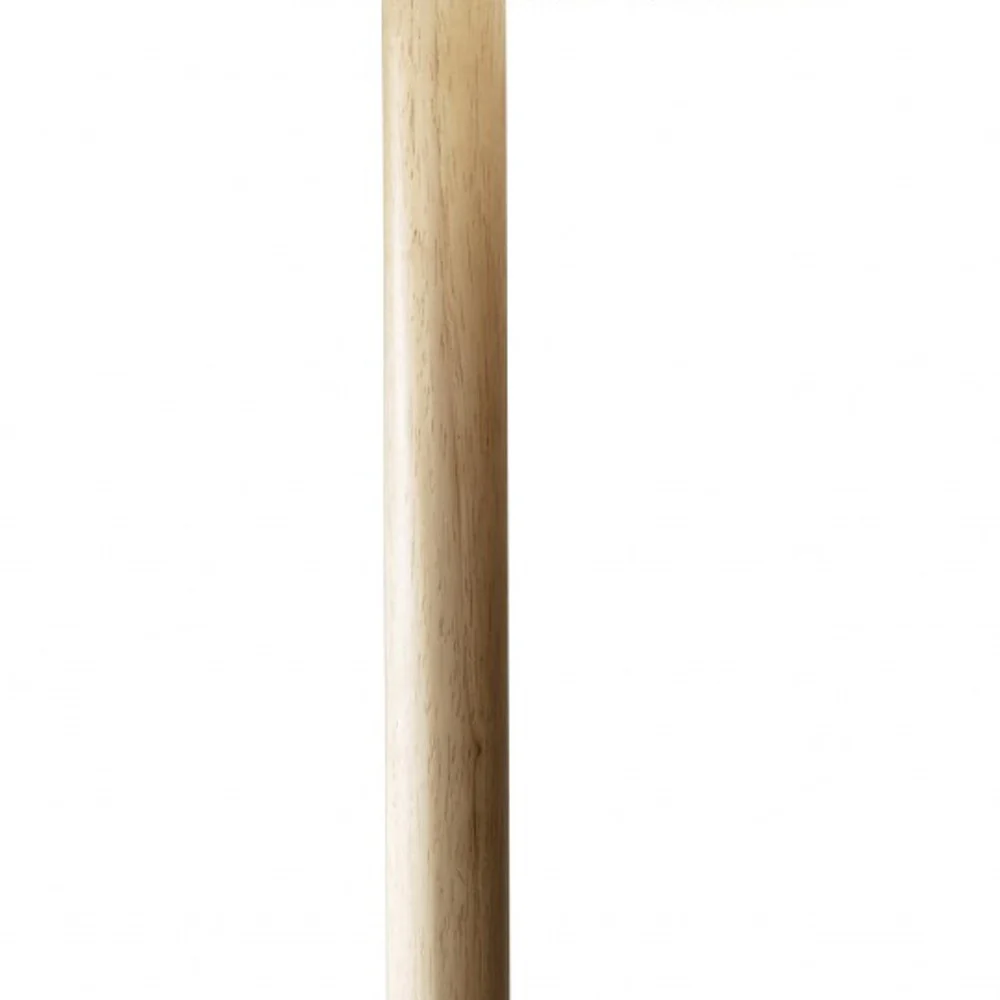 Natural Solid Wood Floor Lamp With White Linen Drum Shade By Homeroots - Image 4