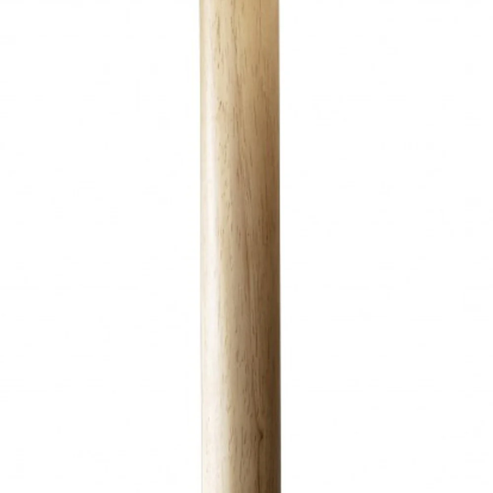 Natural Solid Wood Floor Lamp With White Linen Drum Shade By Homeroots - Image 5