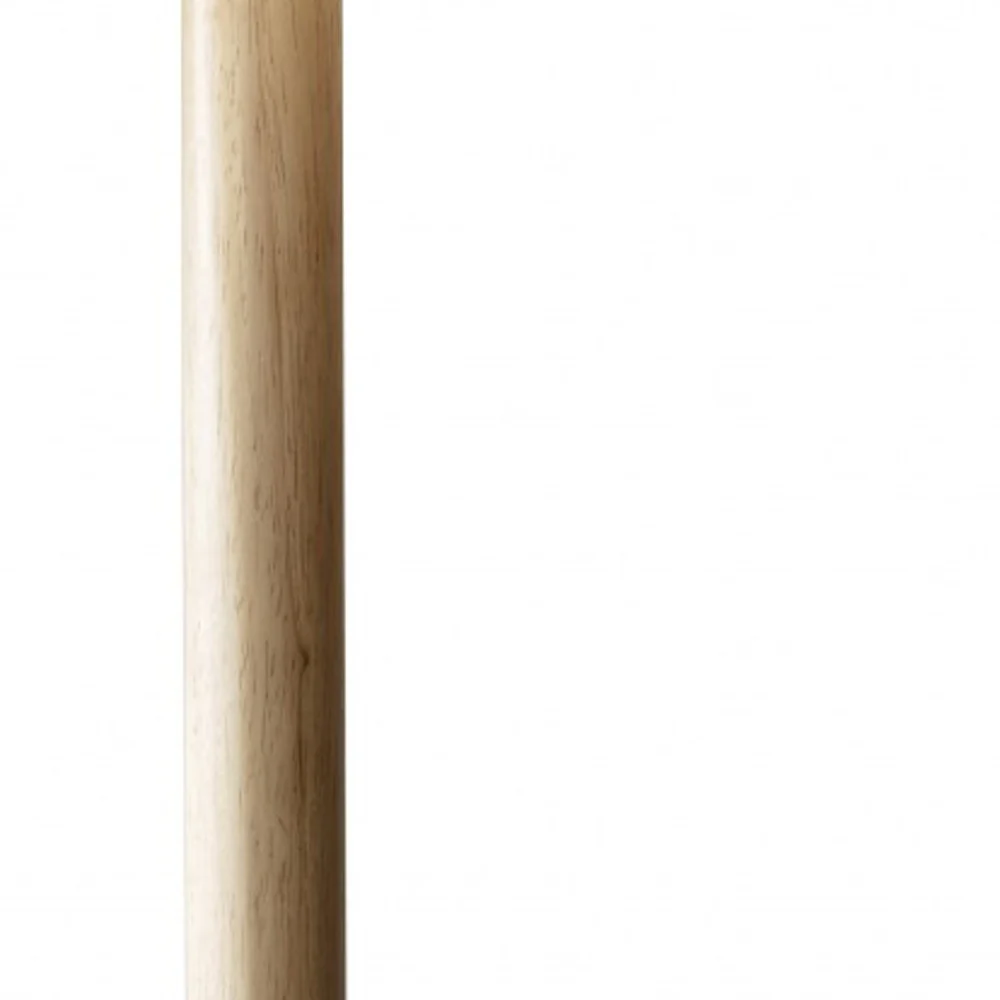 Natural Solid Wood Floor Lamp With White Linen Drum Shade By Homeroots - Image 6