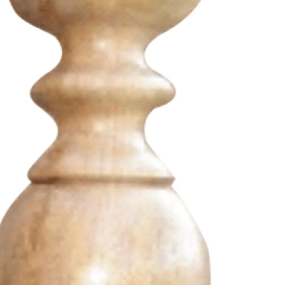 Natural Solid Wood Floor Pillar Candle Holder By Homeroots - Image 3