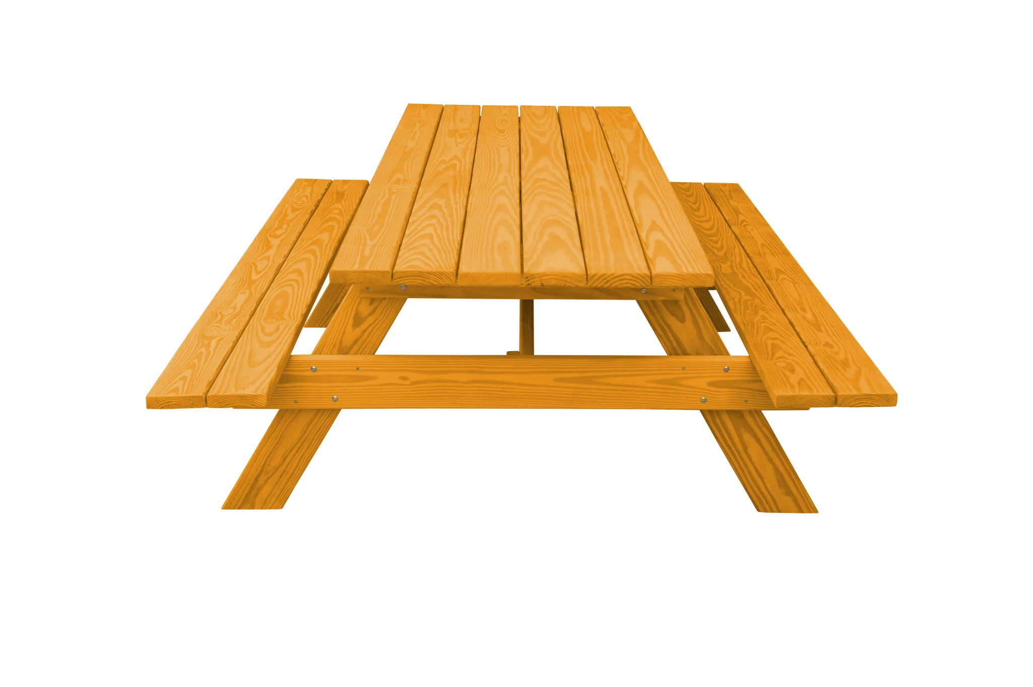Natural Solid Wood Outdoor Picnic Table By Homeroots - Image 3