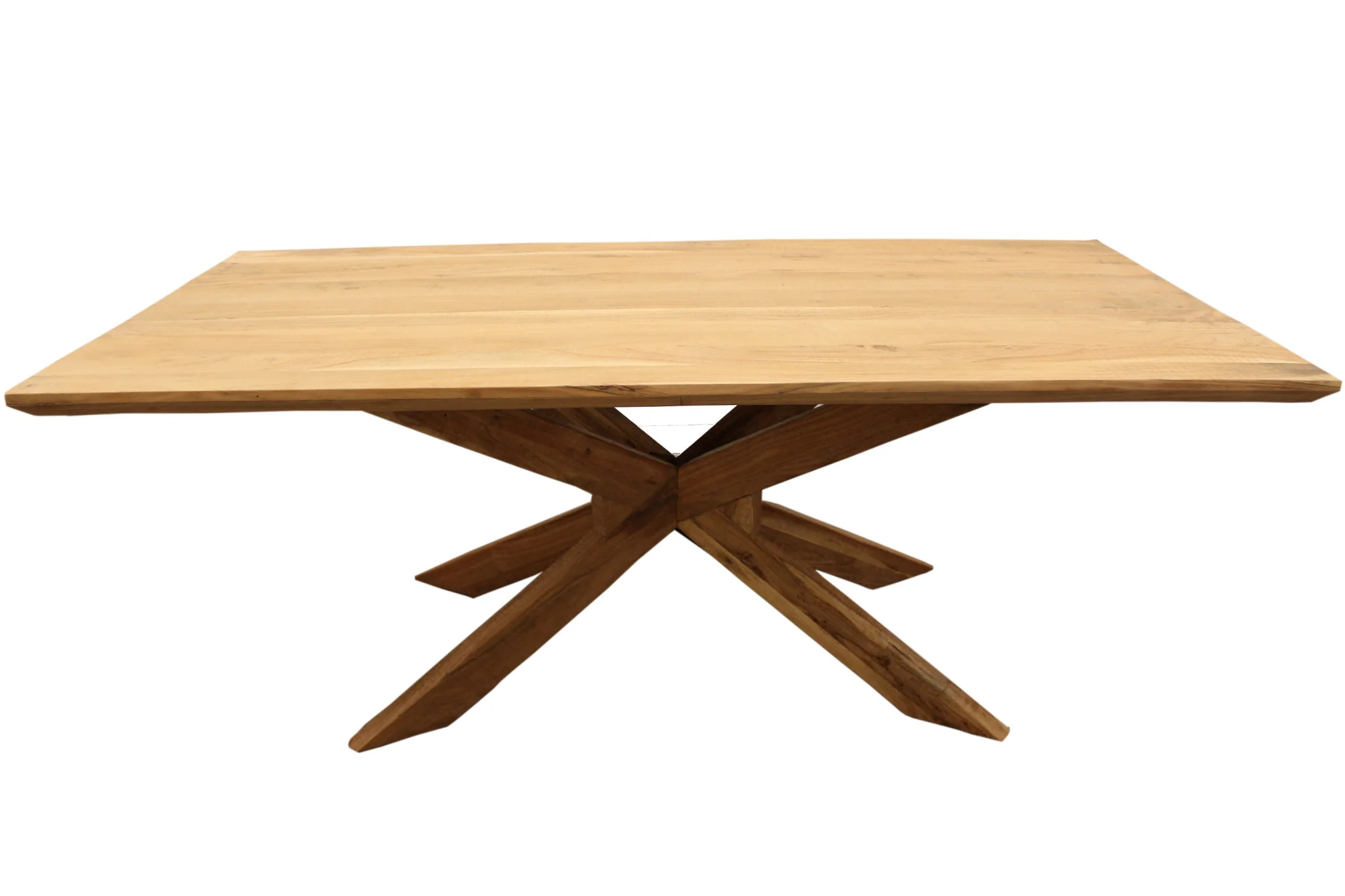 Natural Solid Wood Pedestal Base Dining Table By Homeroots - Image 2