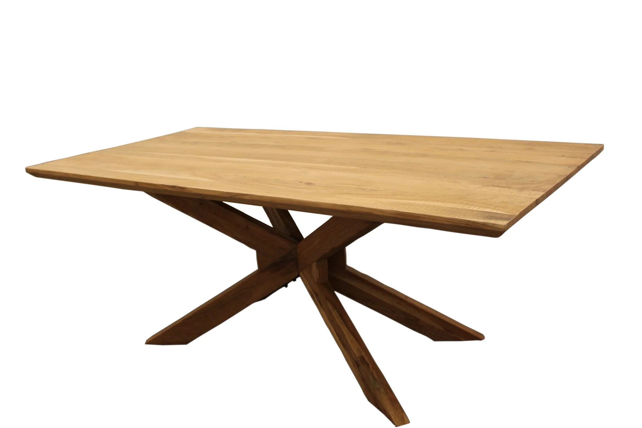 Natural Solid Wood Pedestal Base Dining Table By Homeroots - Image 3